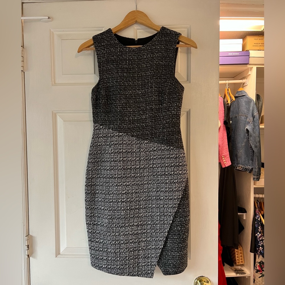 Banana republic petite tweed shift dress.